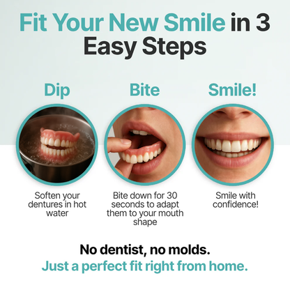✨Ends Today: 50% OFF! Coredew™⏰ Custom-Fit Full Functional Dentures Make you more confident